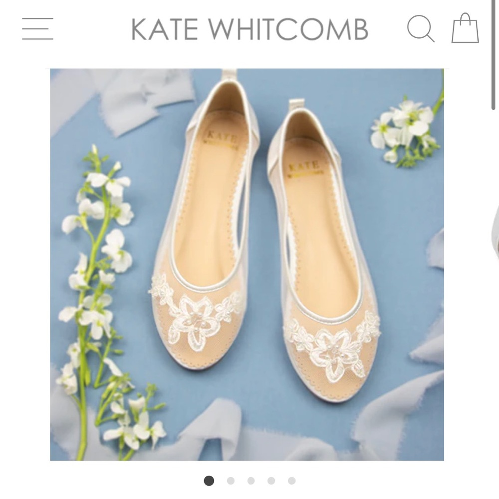 Kate Whitcomb Wedding Flats Size 10/11